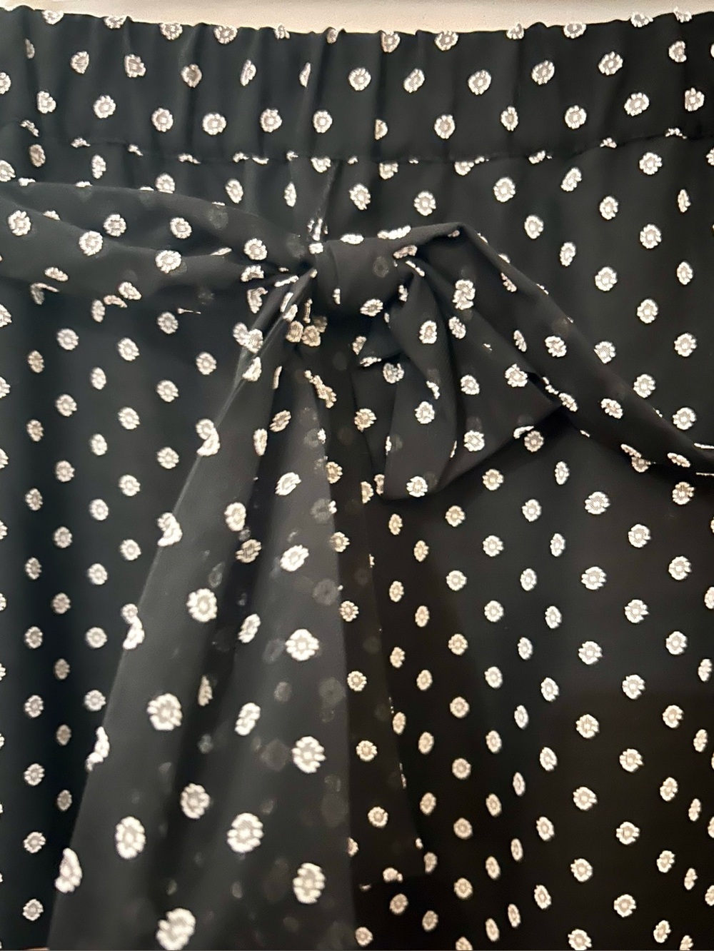 Calvin Klein Black and White Polka Dot Mini Skirt - Picture 3 of 9